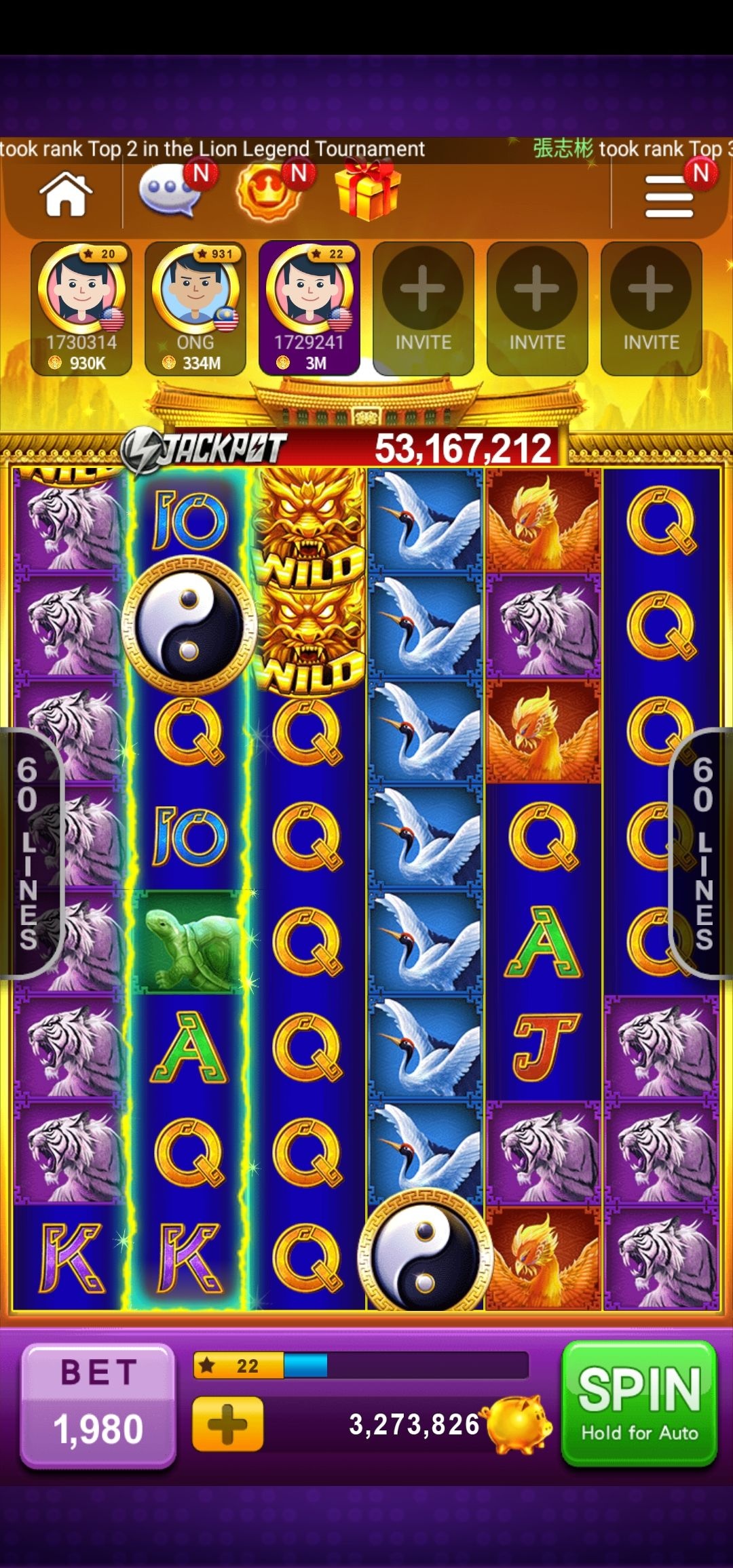 Dove Slots game
